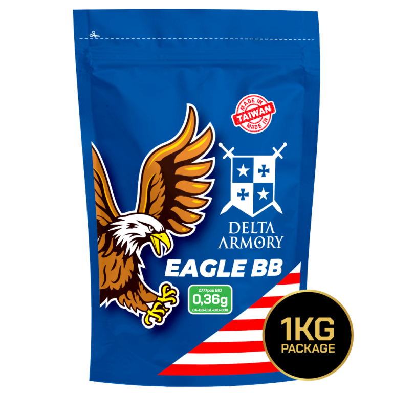 BIO Μπίλιες Airsoft Delta Armory EAGLE 0,36 g – 2777 τεμ. – Λευκές